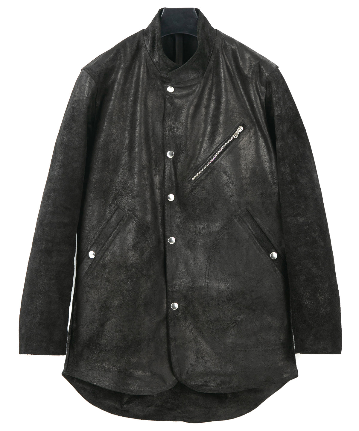 ジャパンカウ グレージングスエード TRAMPER トランパーコート - BLACK