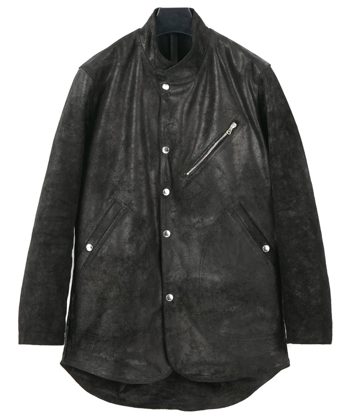 ジャパンカウ グレージングスエード TRAMPER トランパーコート - BLACK