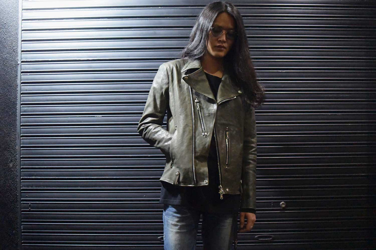 Pit Vegetable Full Tanned Shrank Horse hide "HI-FLYER" Double Riders / GRAY