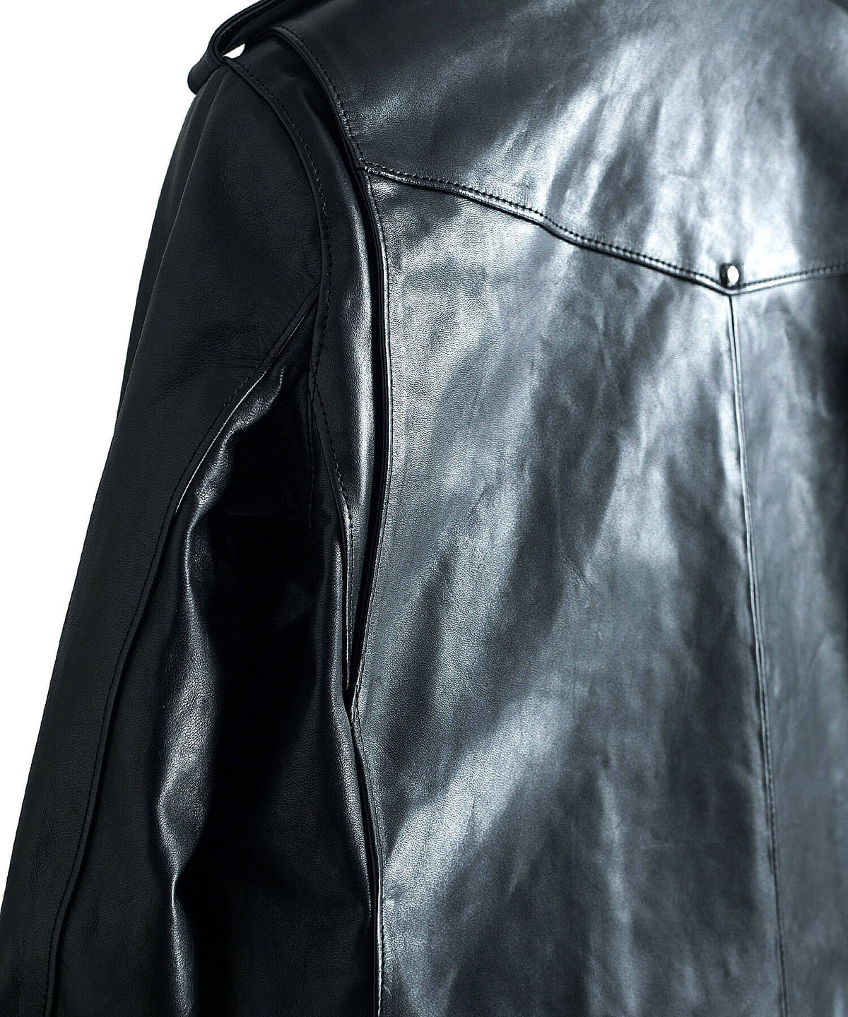 STRUM x DeeTA Vegetable Full Tanned Horsehide Wax Vintage Double Riders Jacket