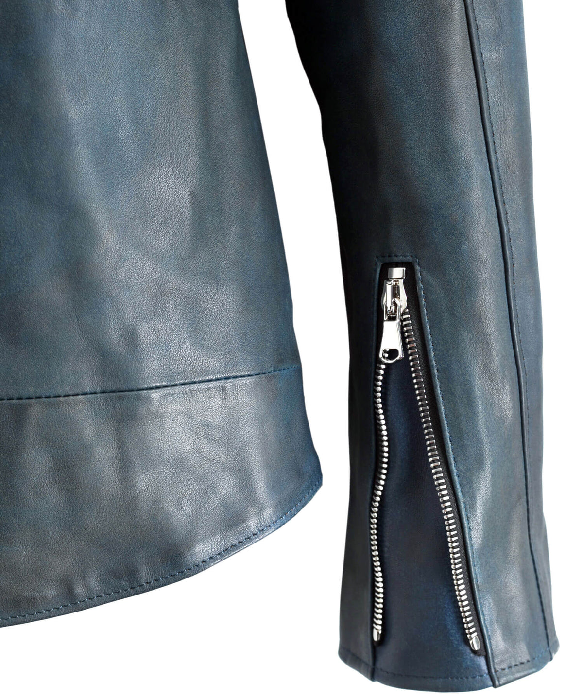 地生カウタンニン Burning dyed 革染め + 製品墨染め "RAVEN" ダブルライダースジャケット