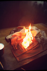 [Burning dyed] Domestic Vegetable Full Tanned Steer Double Riders jacket