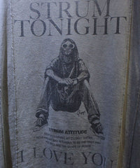 [STRUM ATTITUDE] "I LOVE YOU" Zombie T Shirts / Gray