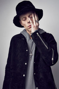 地生カーフスエード B・STAR コーチジャケット