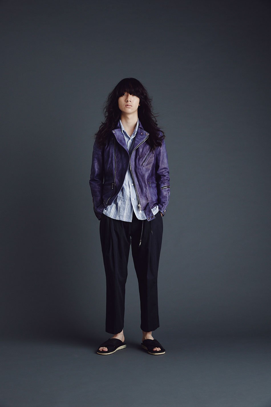 [Burning dyed] Domestic Vegetable Full Tanned Steer Double Riders jacket